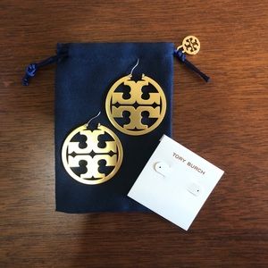 NIB Tory Burch Gold Miller Hoop Earrings